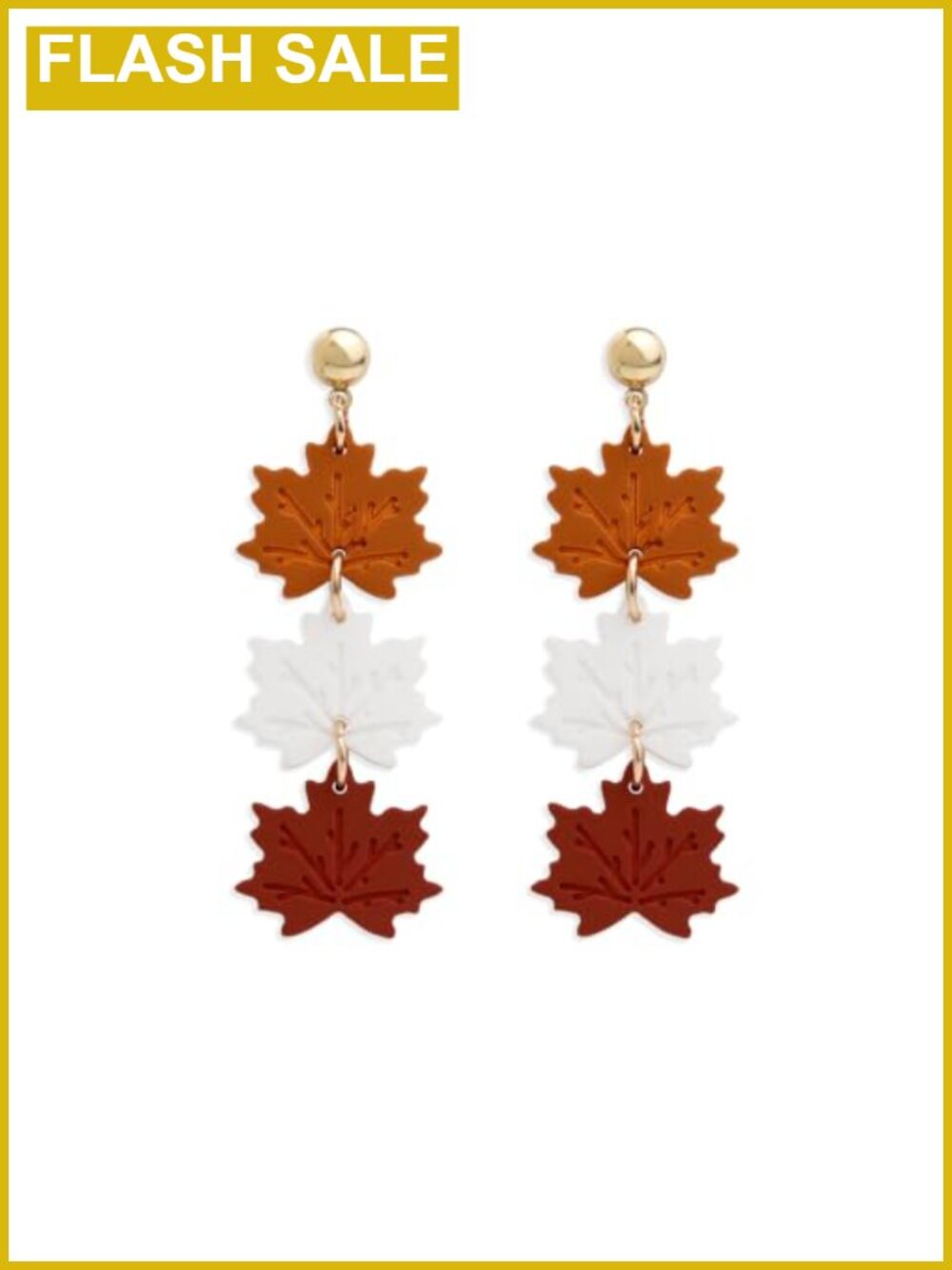 Maple Leaf Dangle Earrings Acrylic Resin Fall Thanksgiving Jewelry